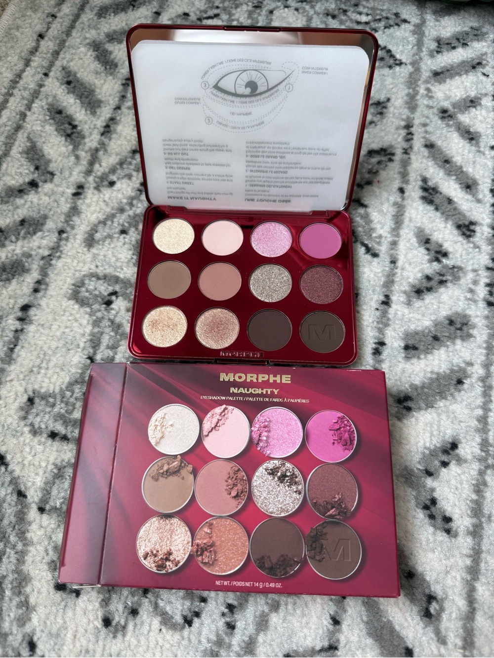 Morphe Naughty 12-Pan Eyeshadow Palette w/ Box - Swatched but Not Used